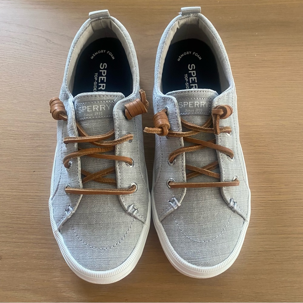 Sperry Crest Vibe Textile Stripe Sneaker, Grey, Women’s 6 - Picture 4 of 7